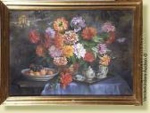 Naturemorte Aux Fleurs Et Aux Fruits