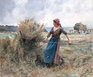 Paysanne aux foins by Julien Dupre