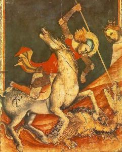 St George 's Battle with the Dragon around 1350 by Vitale Da Bologna