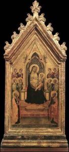 Madonna and Child Enthroned with Angels and Saints 1334 by Bernardo Daddi