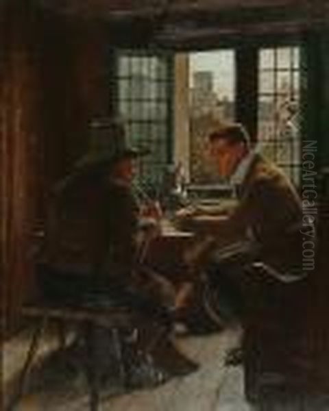 Figures By A Tavern Window - view 1