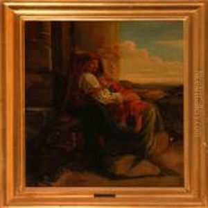 An Italian Woman With A Child by Ernst Meyer