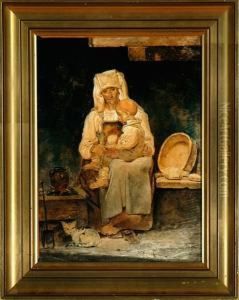 An Italian Woman With A Child On Her Knee An Italian Woman With A Child On Her Knee