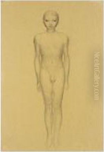 Knabenakt In Ganzer Figur, En Face (young Male Full-figure Nude, Facing) - view 1