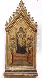Madonna and Child Enthroned with SS Peter and Paul and Angels by Bernardo Daddi
