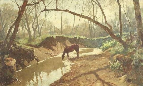 Horse At Awatering Place - view 1