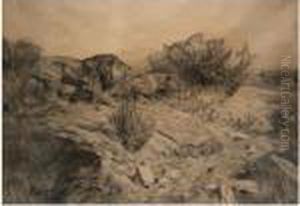 Lauernde Lowen (prowling Lions) by Paul Friedrich Meyerheim
