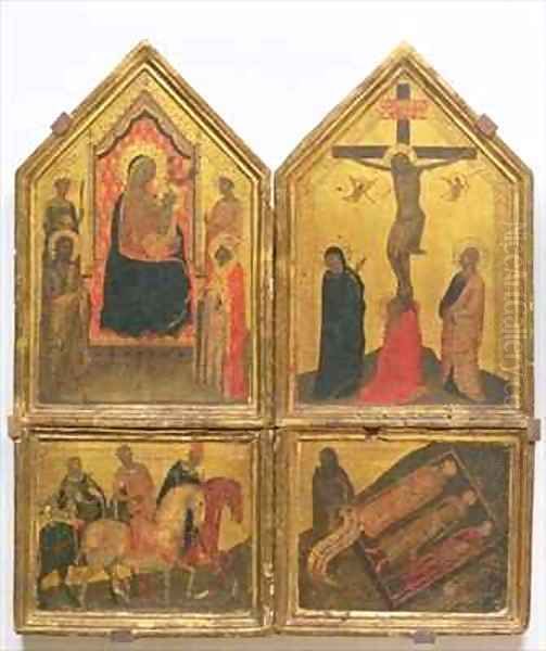 Madonna and Child with Saints the Crucifixion and the Legend of the Three Living and the Three Dead - view 1