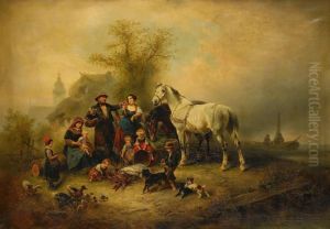 Familjeidyll by Wilhelm Alexander Meyerheim