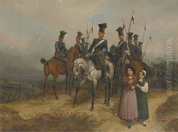 Prussian Soldiers Overseeing The Battlefield - view 1