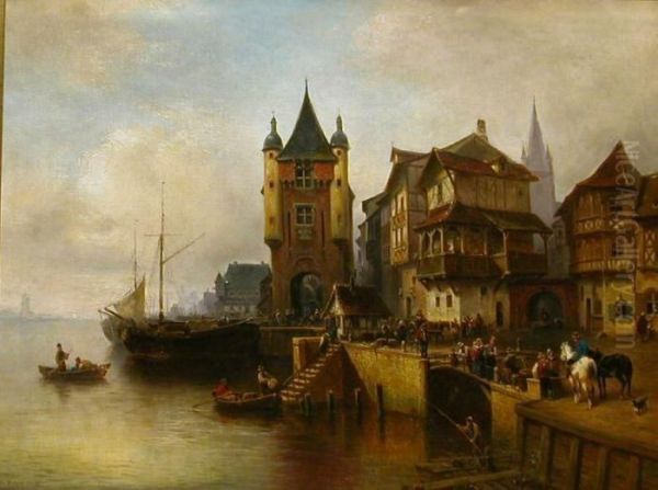 Bustling Dutch Port - view 1