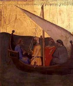 Predella panel depicting a scene from The Legend of the Sacred Girdle 2