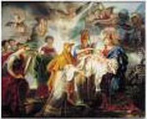 Naissance De Louis Xiv, Sujet Allegorique by Charles Meynier
