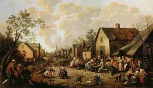 Village Street 1654 by Joost Cornelisz. Droochsloot