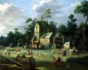 A Village Street by Joost Cornelisz. Droochsloot