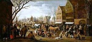 The procession of Lepers on Copper Monday by Joost Cornelisz. Droochsloot