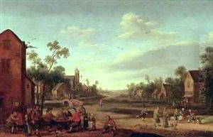 A Wooded River Landscape by Joost Cornelisz. Droochsloot