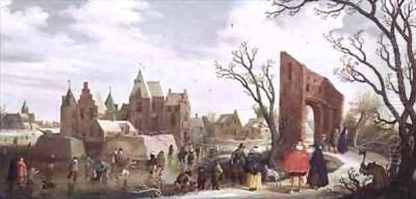 Skaters in a Winter Landscape - view 1