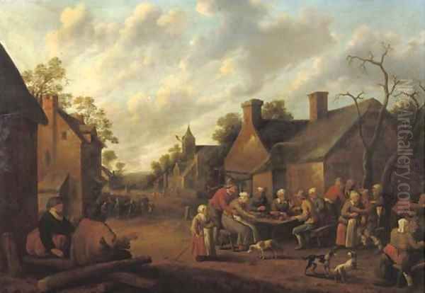 A peasant feast in a village - view 1