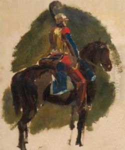 Mounted Cuirassier by Piotr Michalowski