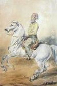 Emir Rzewuski Na Koniu by Piotr Michalowski
