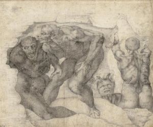 Figures From The Last Judgement, After Michelangelo by Michelangelo Buonarroti
