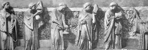 Frieze of Mourning Acolytes by Arnolfo Di Cambio