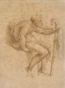 Study Of Boaz by Michelangelo Buonarroti