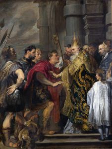 Emperor Theodosius Forbidden by St Ambrose To Enter Milan Cathedral 1619-20