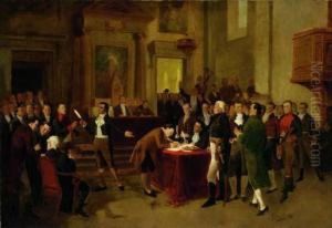 Firma Del Acta De La Independencia by Arturo Michelena