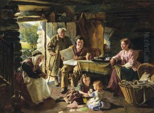 A Cottage Interior by William Henry Midwood