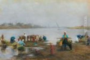 Au Bord Du Nil by Alphons Leopold Mielich