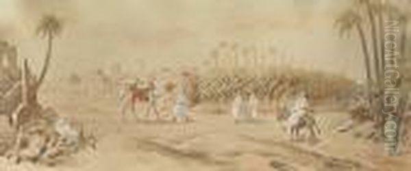 "orientalische Landschaft" Mit Figurenstaffage - view 1
