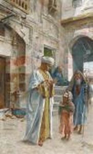 An Oriental Street by Alphons Leopold Mielich