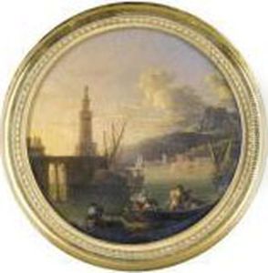 View The Light House And Habour At Genoa