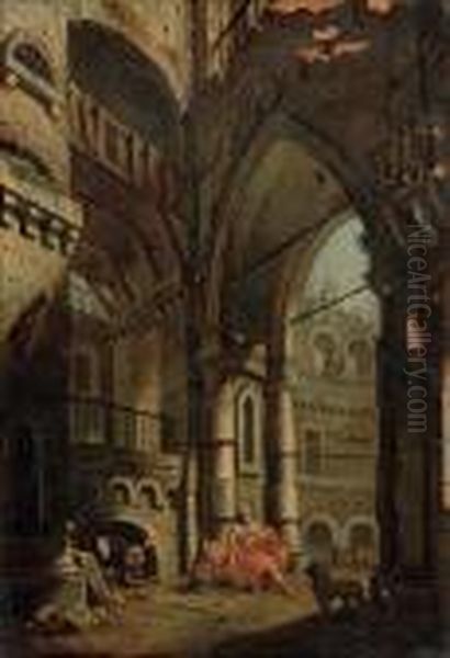 An Architectural Capriccio With Daniel In The Lions' Den - view 1