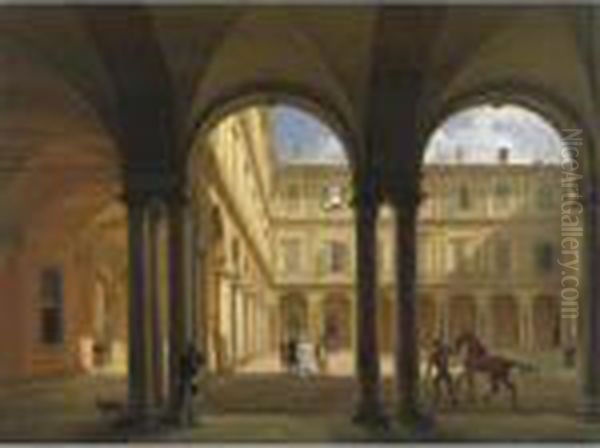 Veduta Del Cortile Dell'i. R. Palazzo Del Governo - view 1