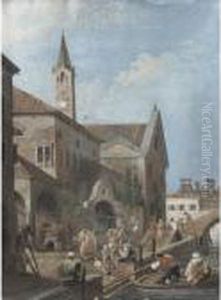 Campiello Veneziano by Giovanni Migliara
