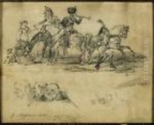 "scena Di Cavalieri Napoleonici" 1825