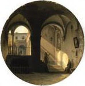 Interno Del Convento by Giovanni Migliara
