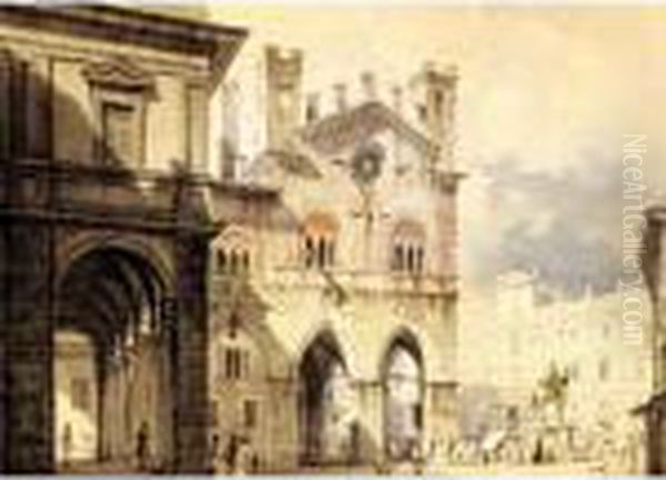 Scorcio Della Piazza Dei Cavalli, Piacenza - view 1