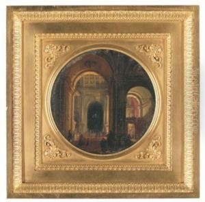 The Transept Of A Classical Church by Giovanni Migliara