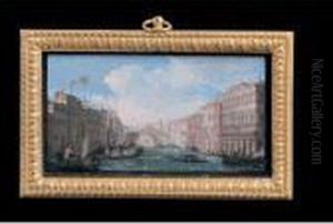 Venezia, Il Canal Grande Con Il Ponte Di Rialto by Giovanni Migliara