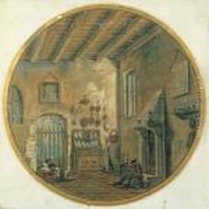 Interno Di Cucina Con Camino, E Astanti Vari by Giovanni Migliara