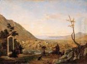 Paesaggio Dell'italia Meridionale Con Figure Paesaggio Dell'italia Meridionale Con Figure
