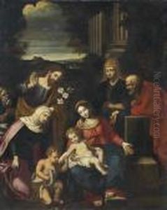 La Vierge A L'enfant Entouree De Saints