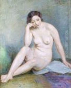 Nu Assis by Lucien Mignon