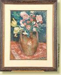 Vase De Fleurs by Lucien Mignon