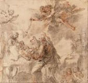 The Death Of Saint Joseph by Aureliano Milani