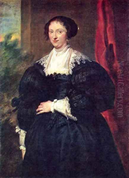 Portrait of a black dressed lady - view 1